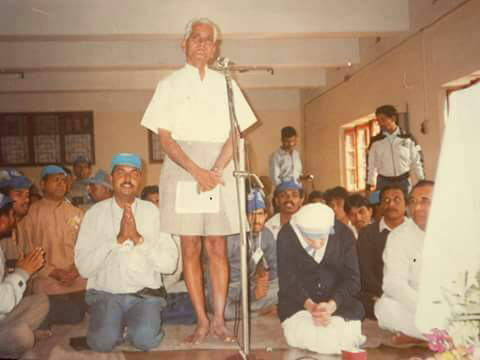 Dr. S.N.Subba Rao (Veteran Gandhian and President) of MGSA addressing in the presence of mother terressa